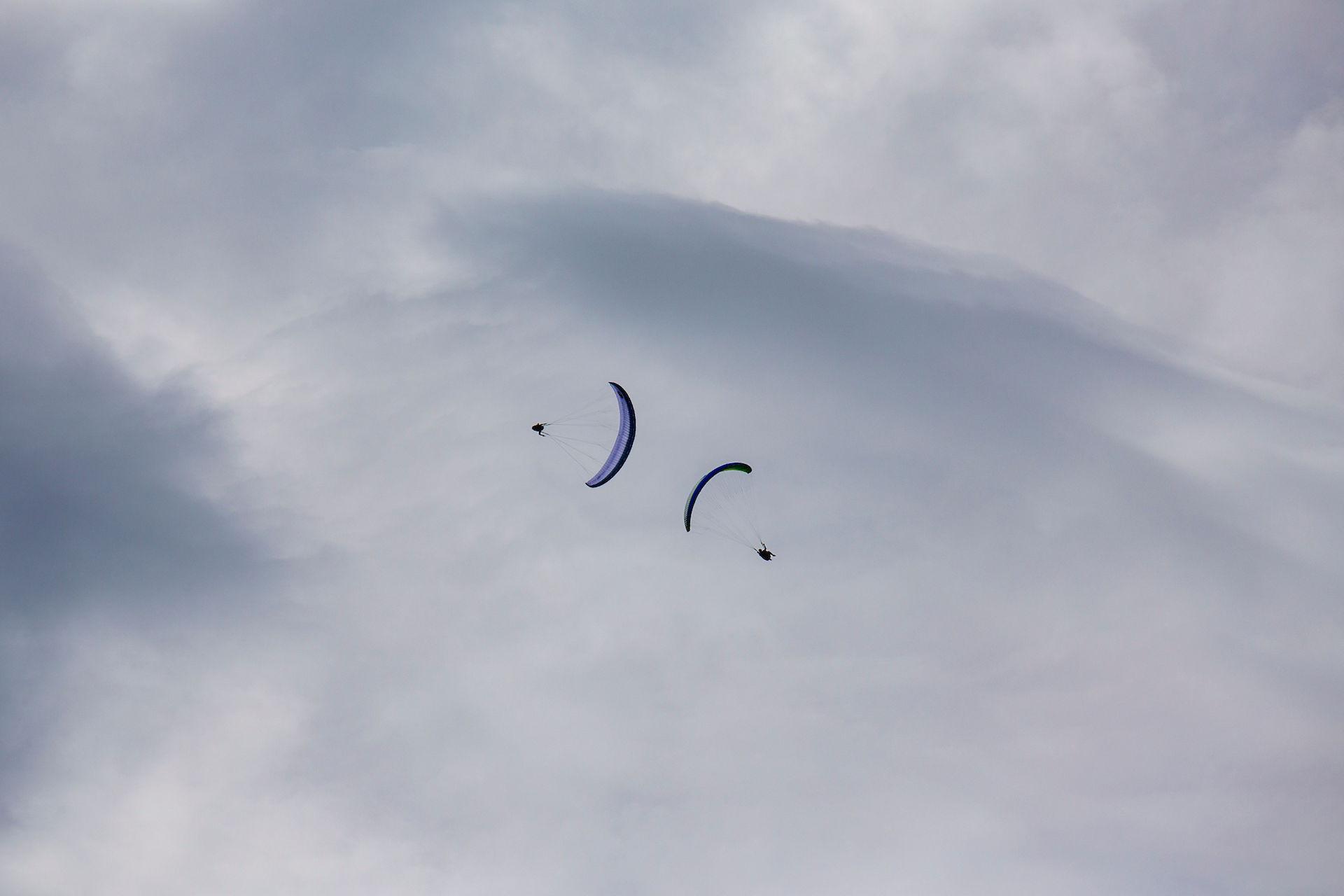 Paragliding over the Brenta Dolomites and Lake Molveno